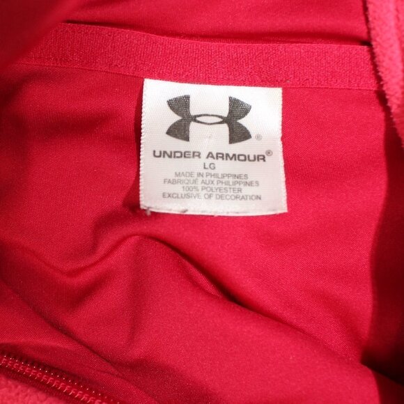 Under Armour Pink Fleece Front Zip Jacket Large - Picture 4 of 5